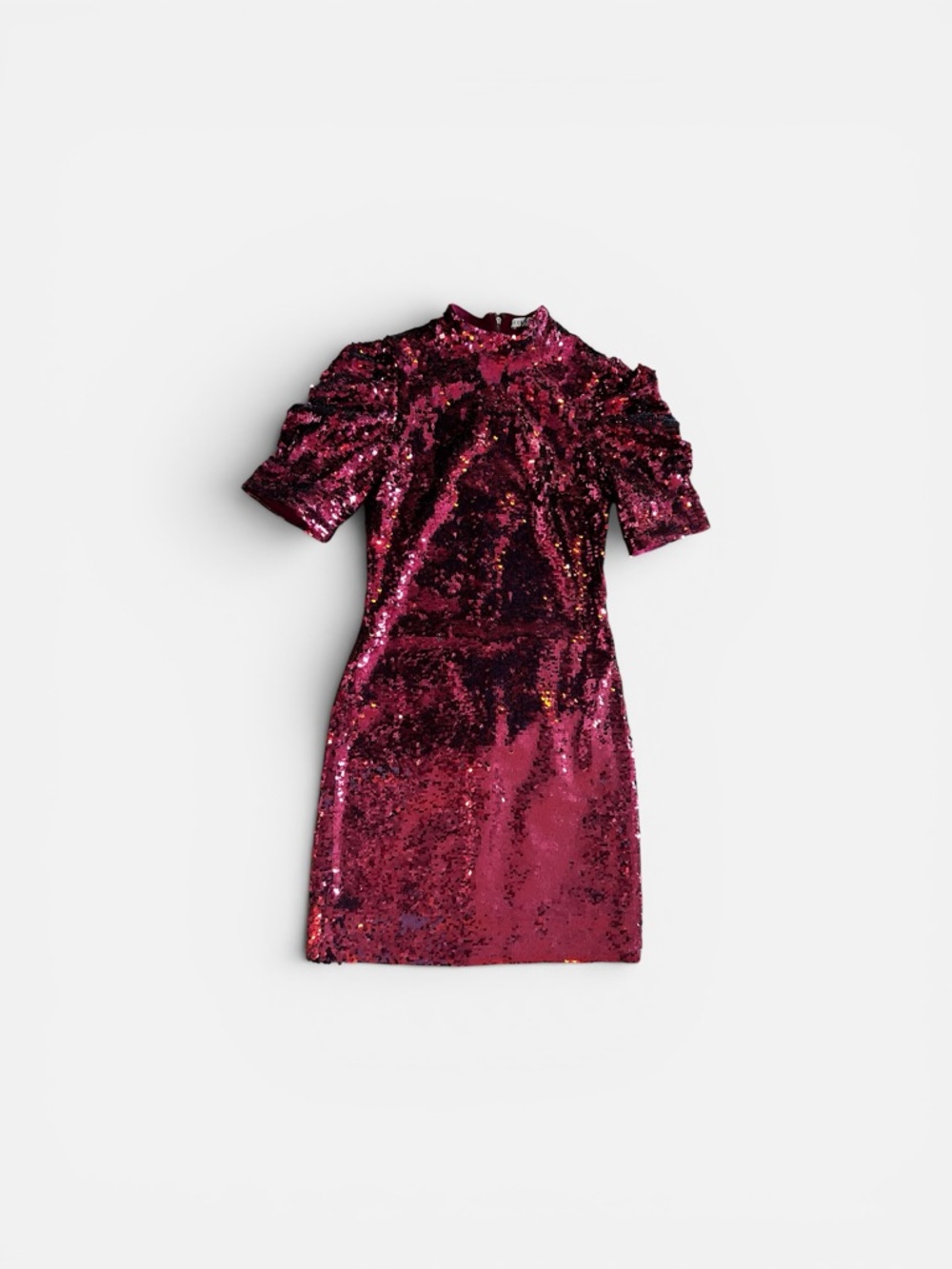 Alice + Olivia Red Sequin Brenna Cocktail Mini Dress NWT